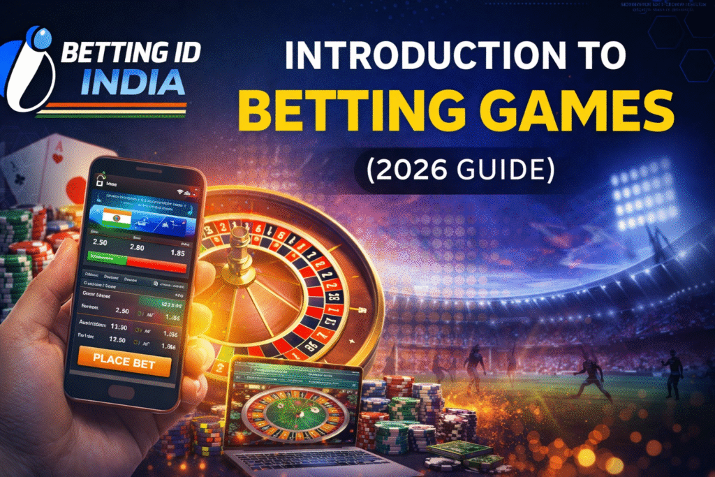 Online betting games interface showing sports betting and casino games in India”