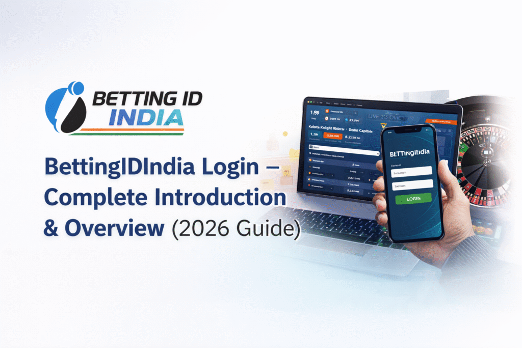 BettingIDIndia login dashboard with official logo and secure betting interface