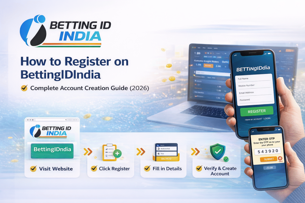 BettingIDIndia registration process with logo signup form OTP verification mobile dashboard