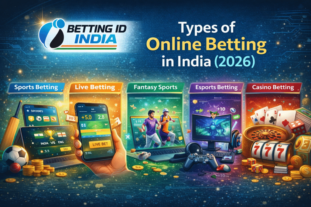 Types of online betting in India 2026 with sports and casino betting