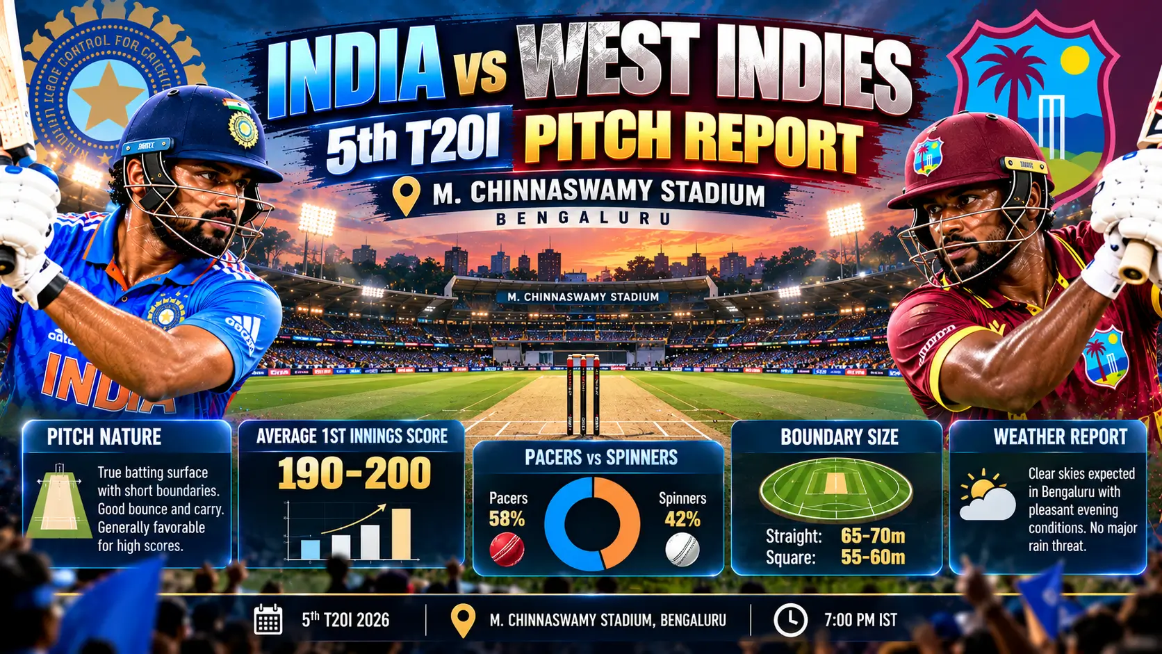India vs West Indies 5th T20I 2026